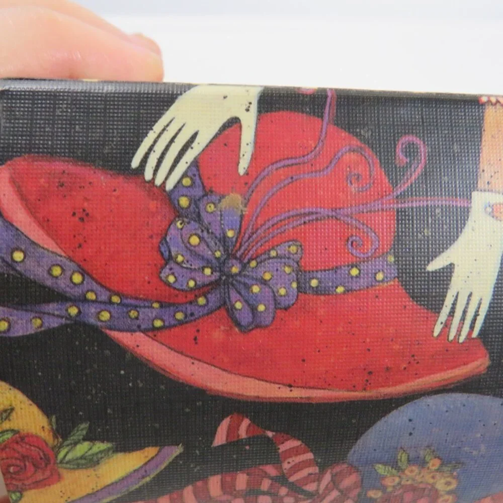 Red Hat Ring Gift Box with Domed Lid & Soft Felt inside Susan Winget Bob's Boxes